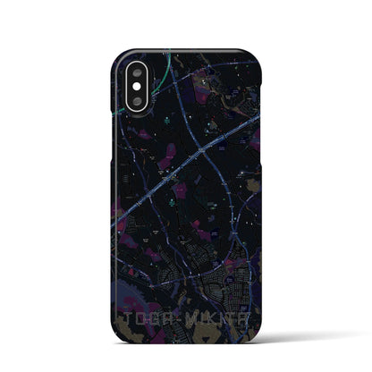 【栂・美木多（大阪府）】地図柄iPhoneケース（バックカバータイプ）