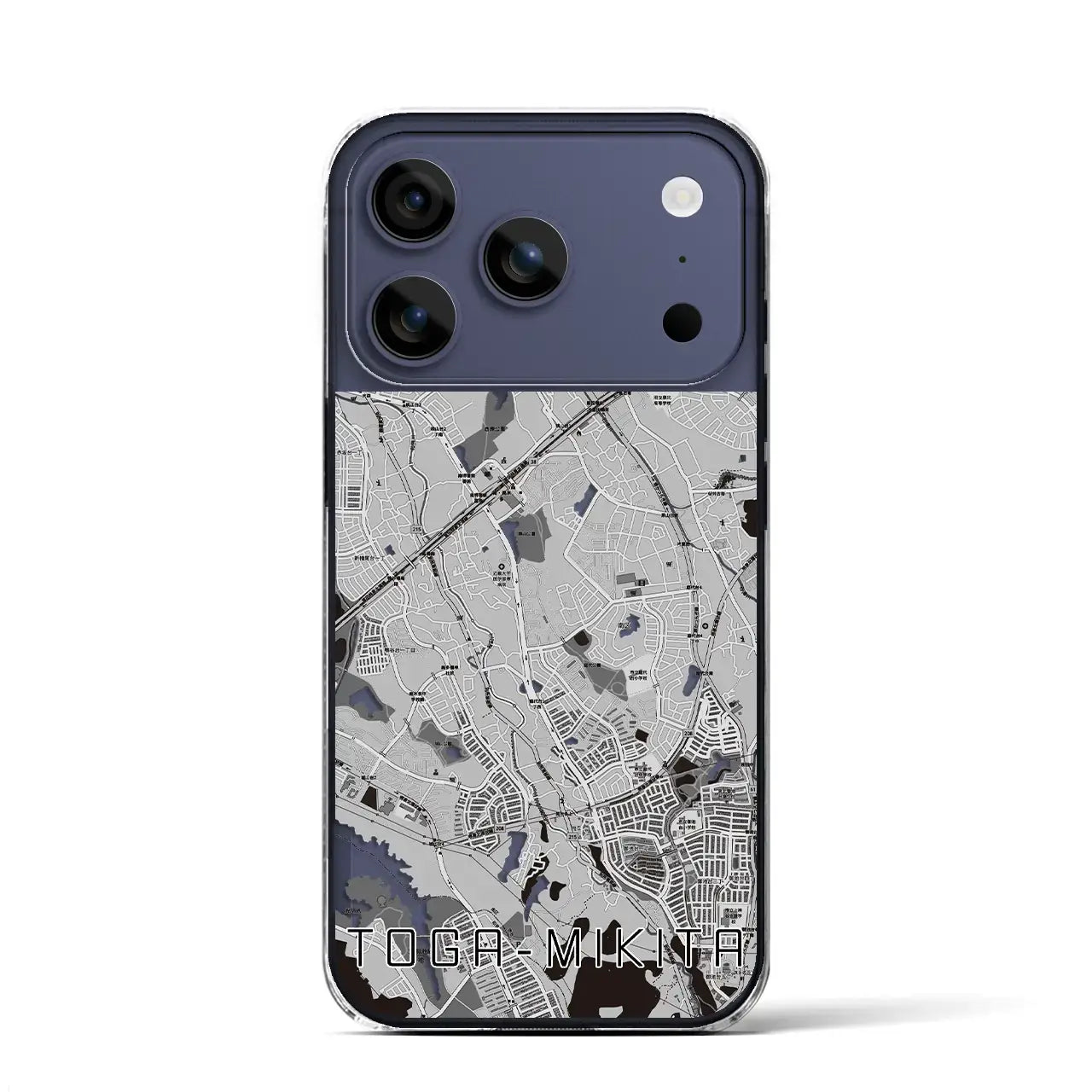 【栂・美木多（大阪府）】地図柄iPhoneケース（クリアタイプ）
