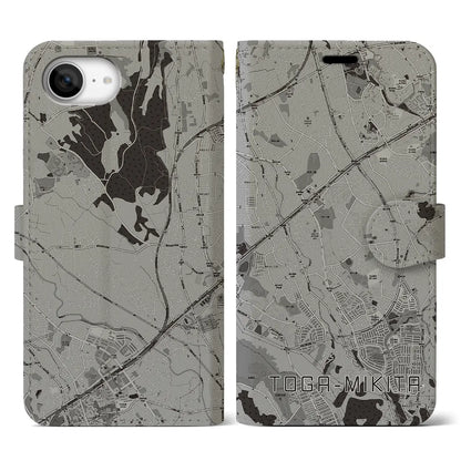 【栂・美木多（大阪府）】地図柄iPhoneケース（手帳タイプ）