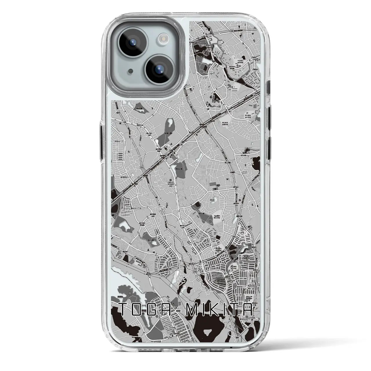 【栂・美木多（大阪府）】地図柄iPhoneケース（MagSafeタイプ）