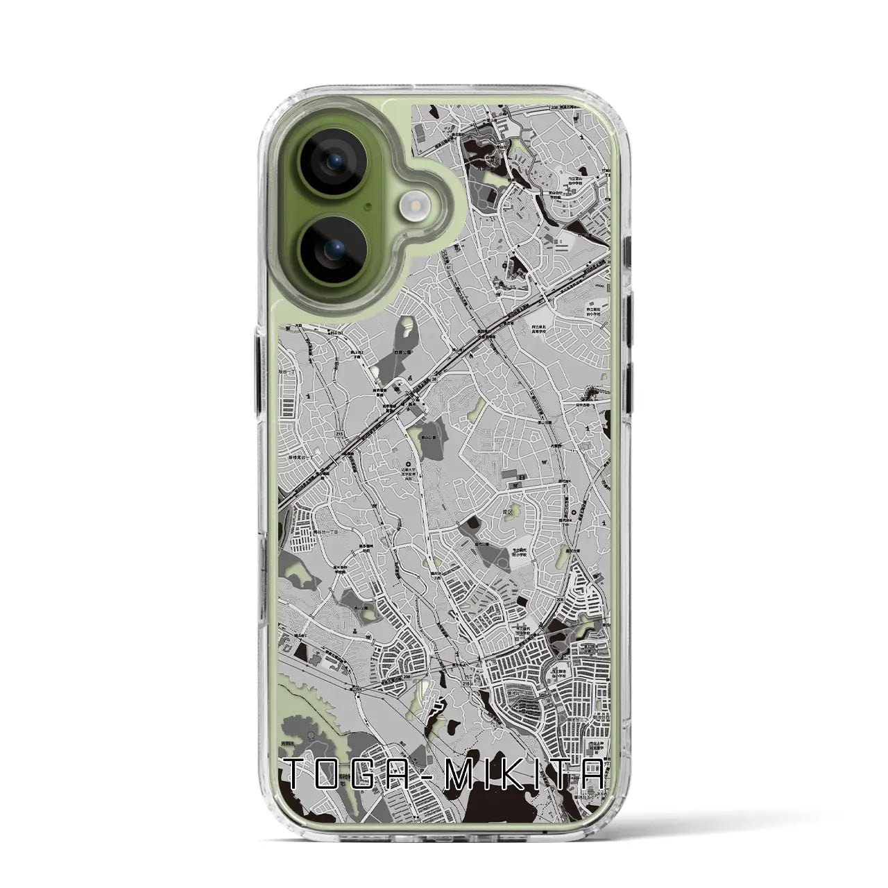 【栂・美木多（大阪府）】地図柄iPhoneケース（MagSafeタイプ）