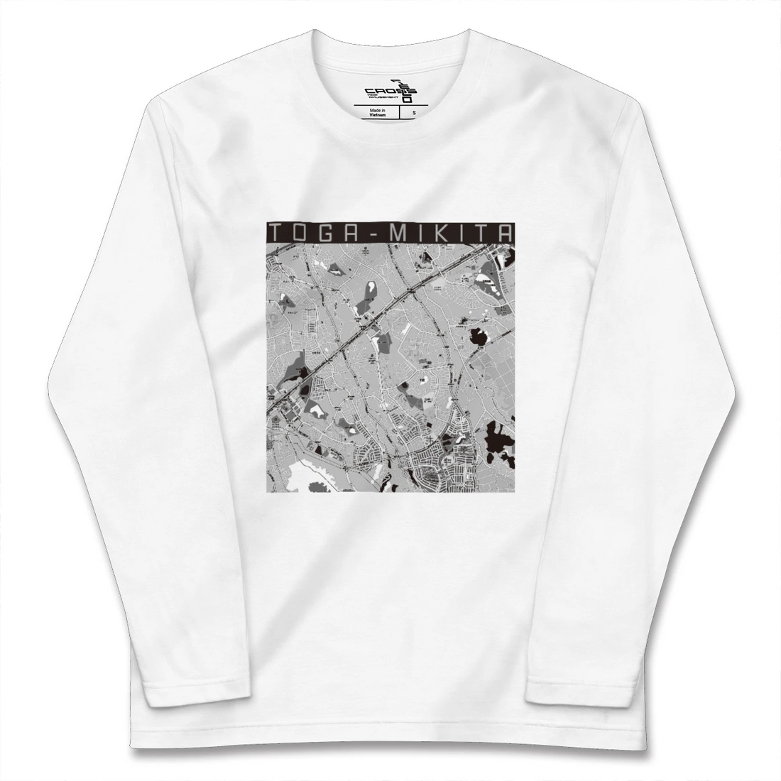 【栂・美木多(大阪府)】地図柄ロングスリーブTシャツ