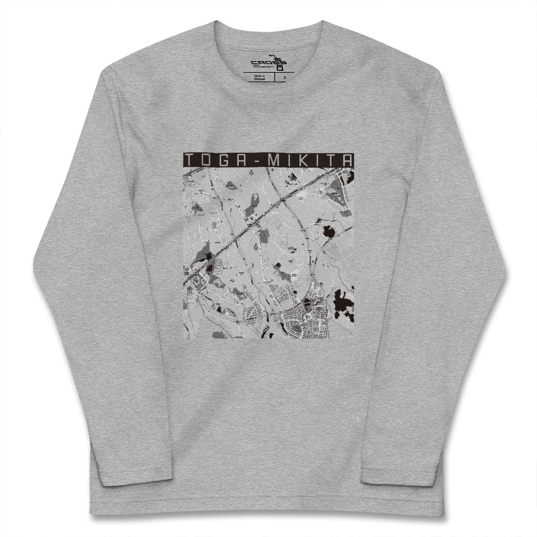 【栂・美木多(大阪府)】地図柄ロングスリーブTシャツ