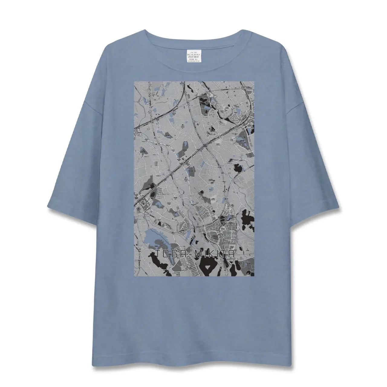 【栂・美木多（大阪府）】地図柄ビッグシルエットTシャツ
