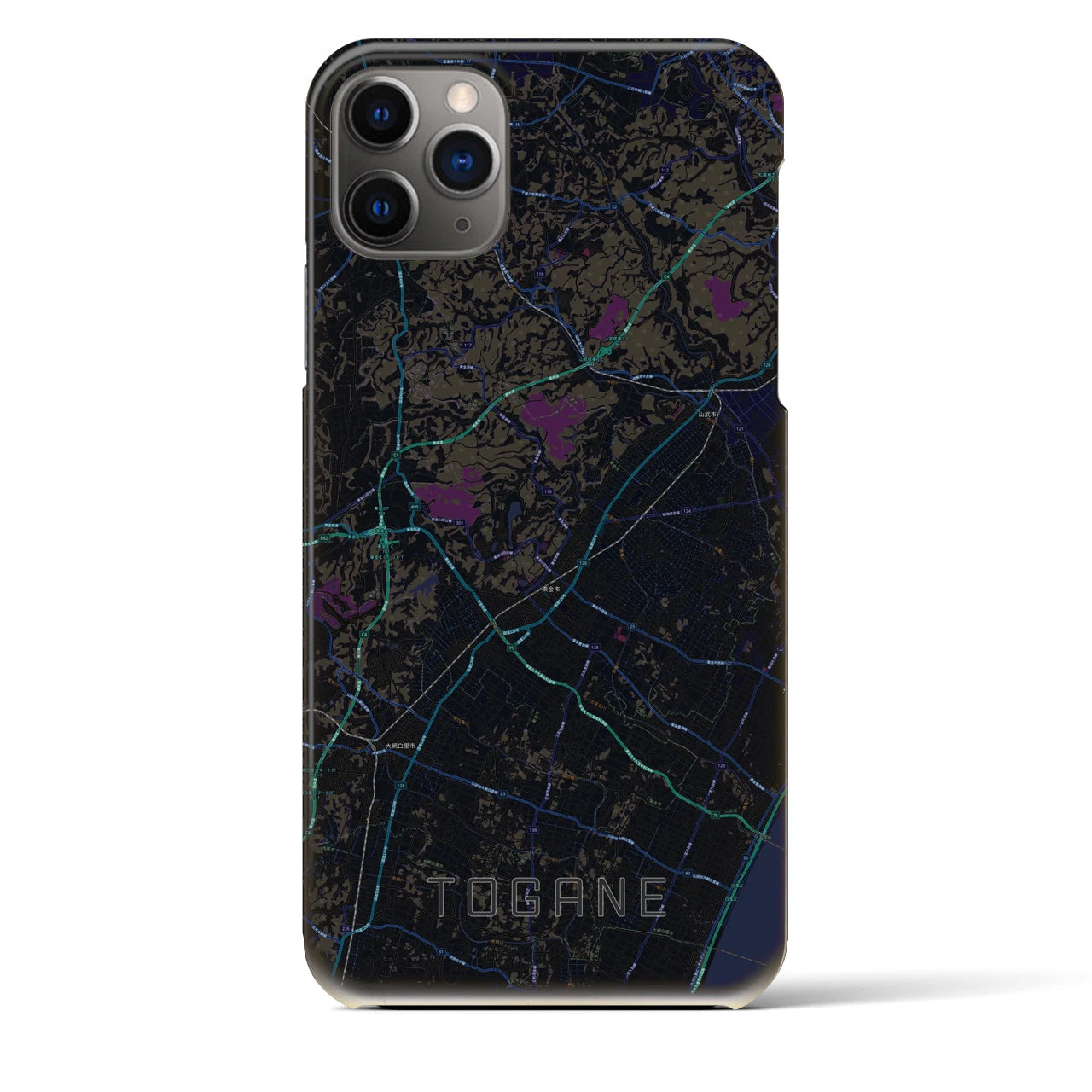 【東金（千葉県）】地図柄iPhoneケース（バックカバータイプ）