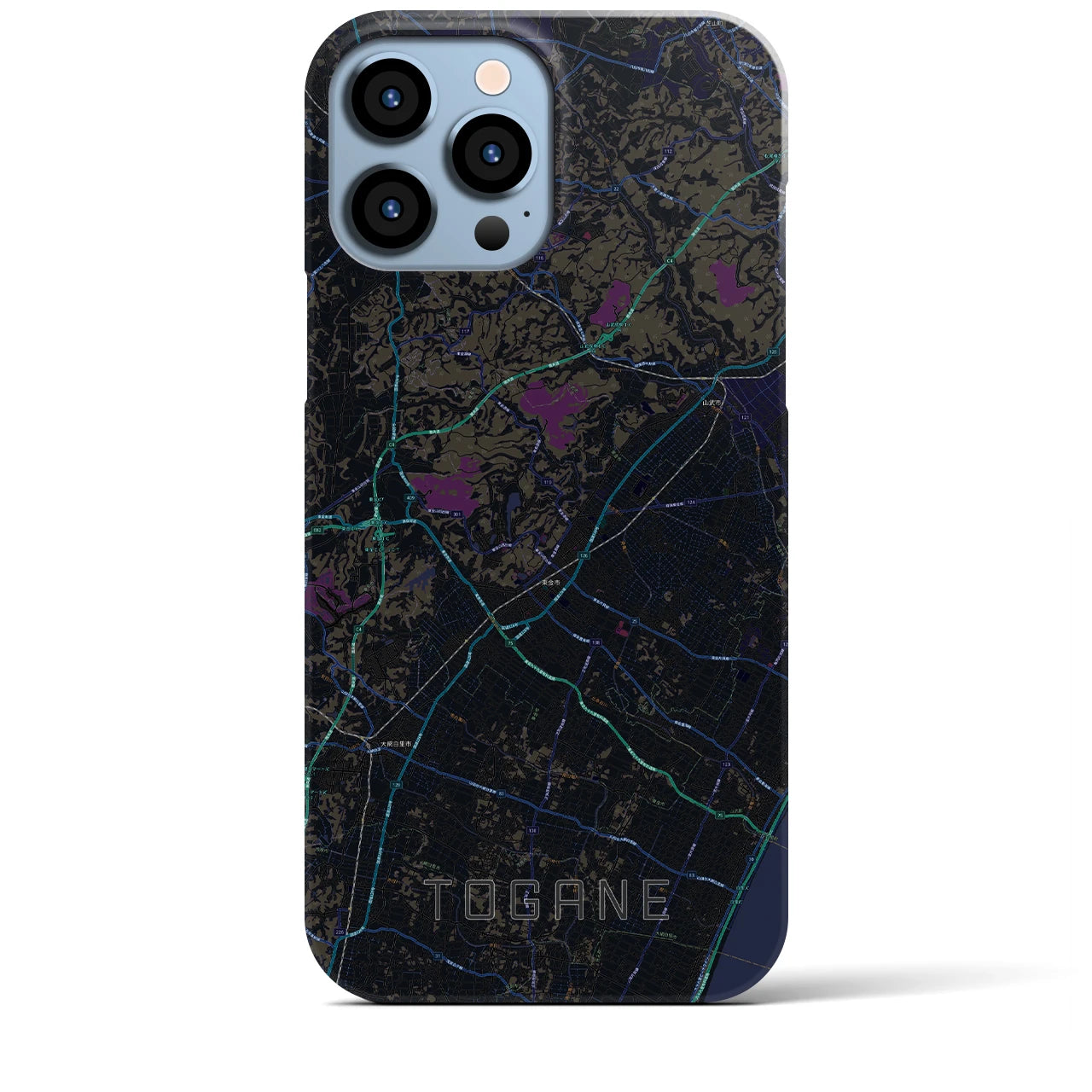 【東金（千葉県）】地図柄iPhoneケース（バックカバータイプ）