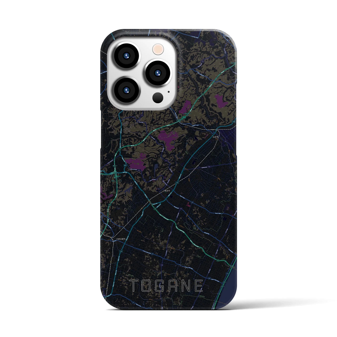 【東金（千葉県）】地図柄iPhoneケース（バックカバータイプ）