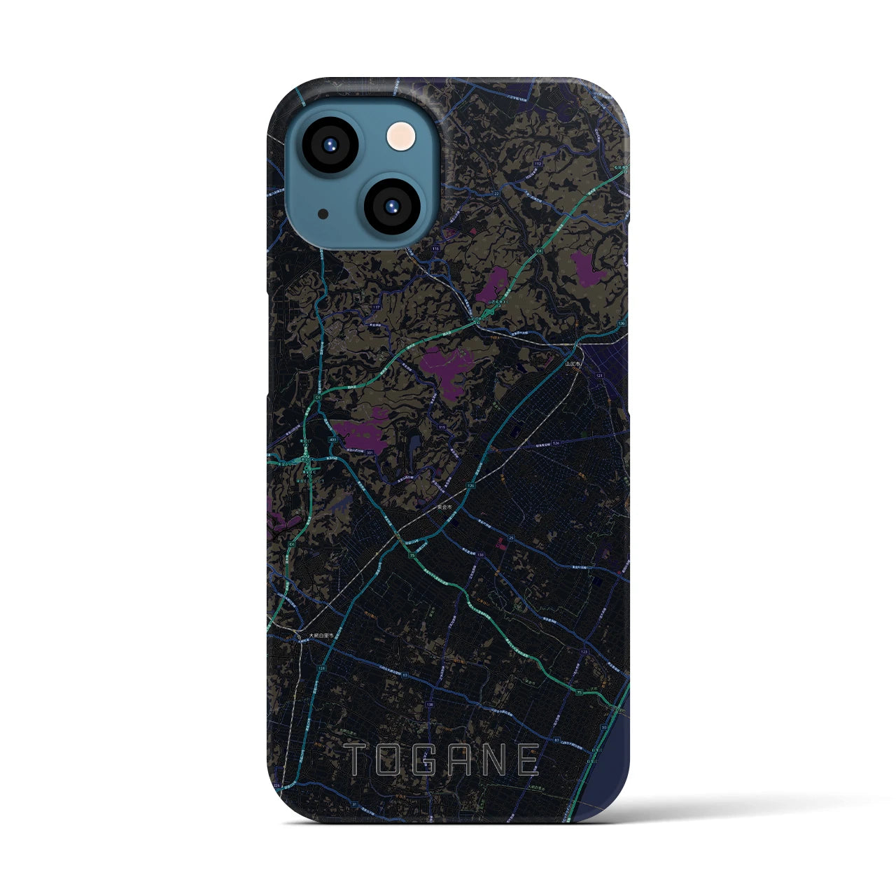 【東金（千葉県）】地図柄iPhoneケース（バックカバータイプ）