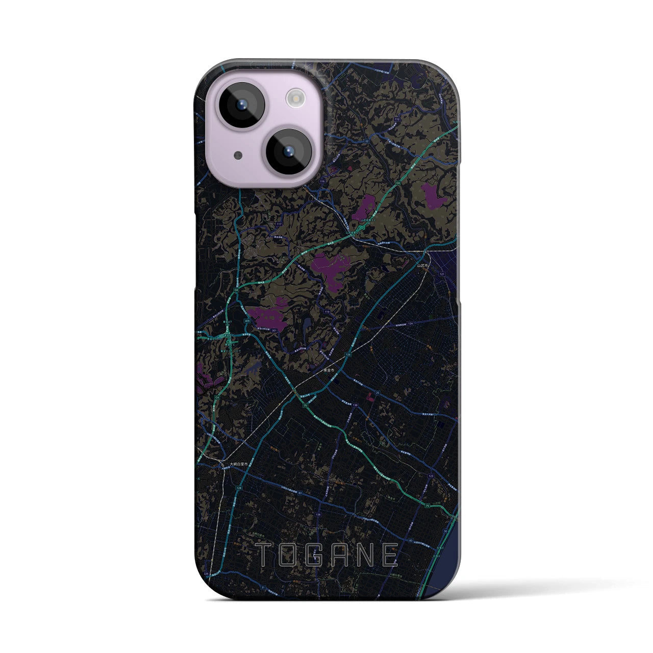 【東金（千葉県）】地図柄iPhoneケース（バックカバータイプ）