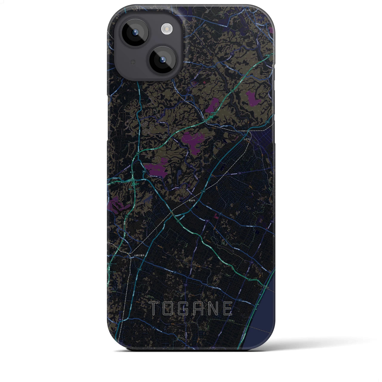 【東金（千葉県）】地図柄iPhoneケース（バックカバータイプ）