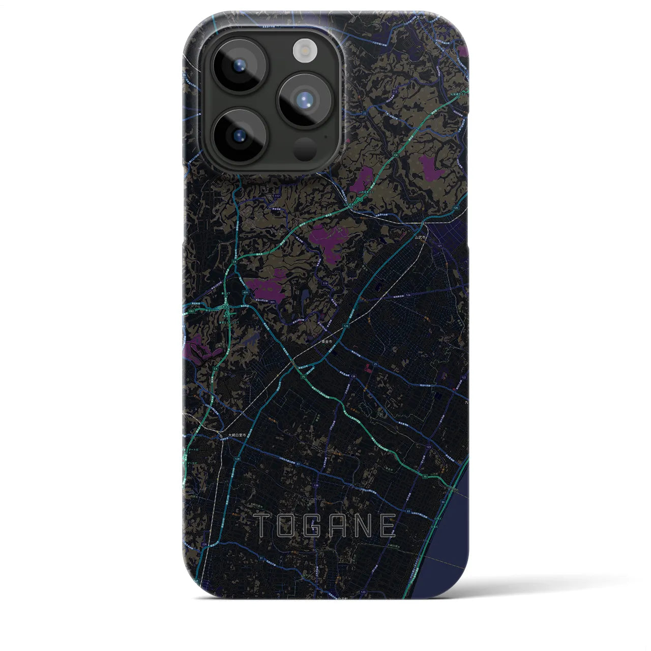 【東金（千葉県）】地図柄iPhoneケース（バックカバータイプ）