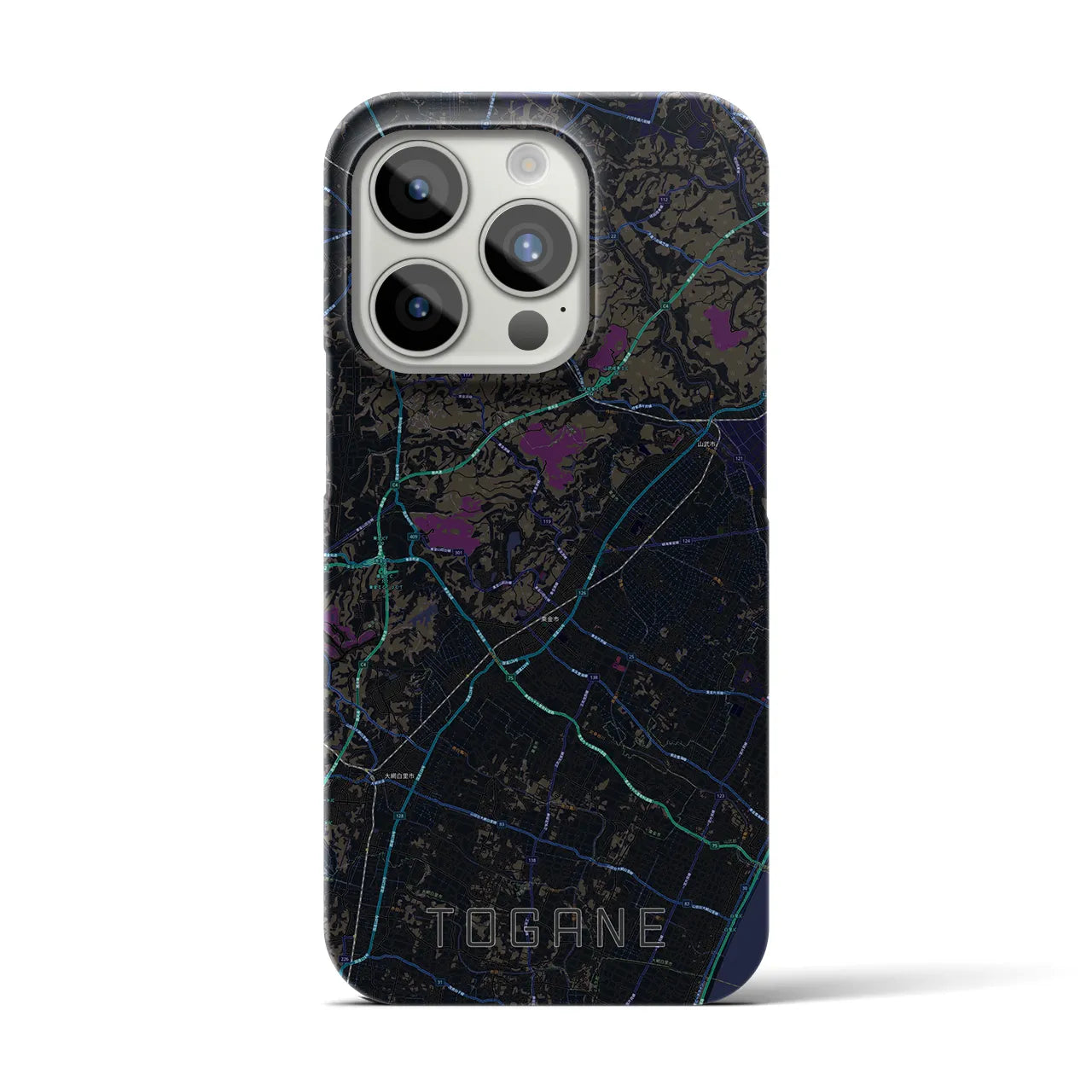 【東金（千葉県）】地図柄iPhoneケース（バックカバータイプ）