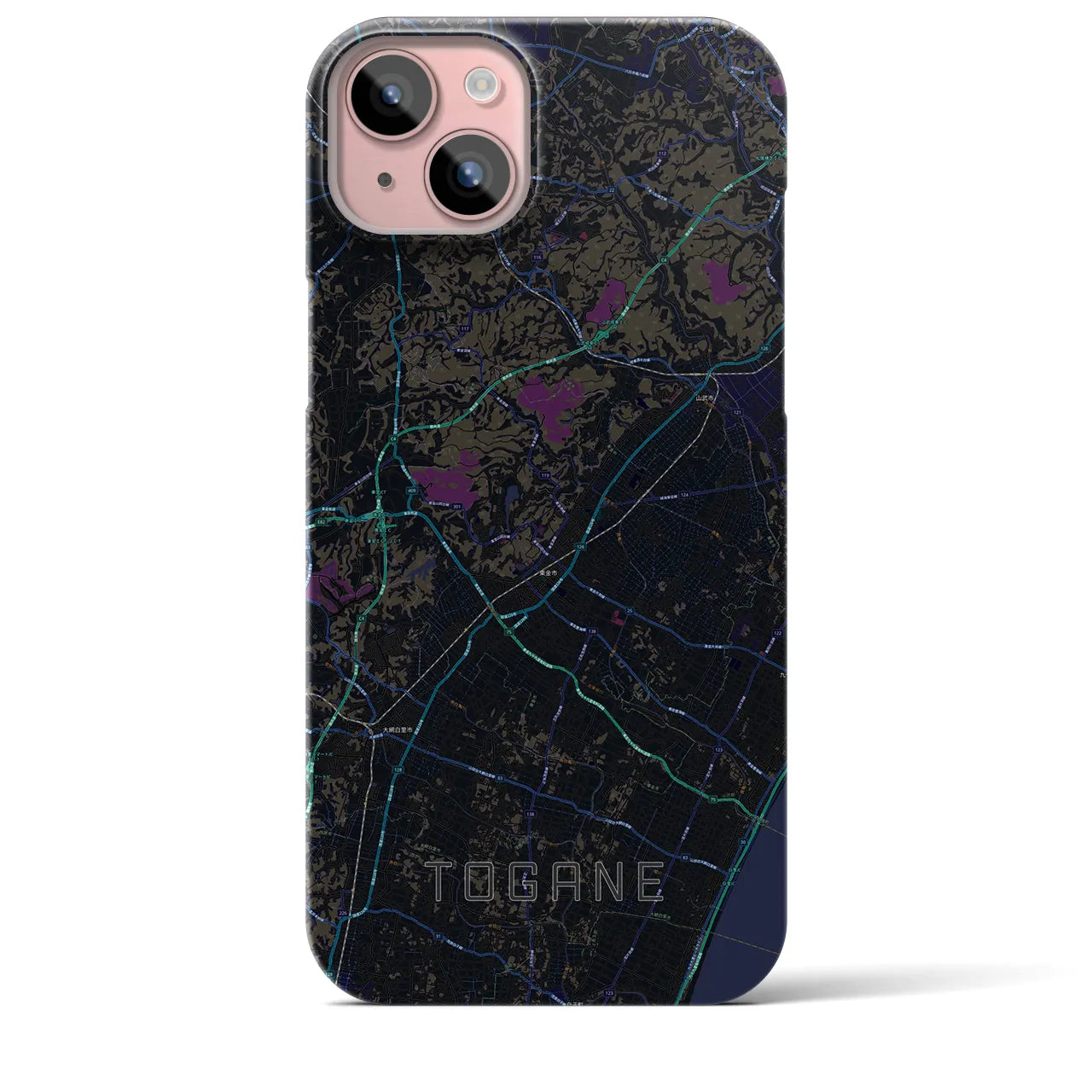 【東金（千葉県）】地図柄iPhoneケース（バックカバータイプ）