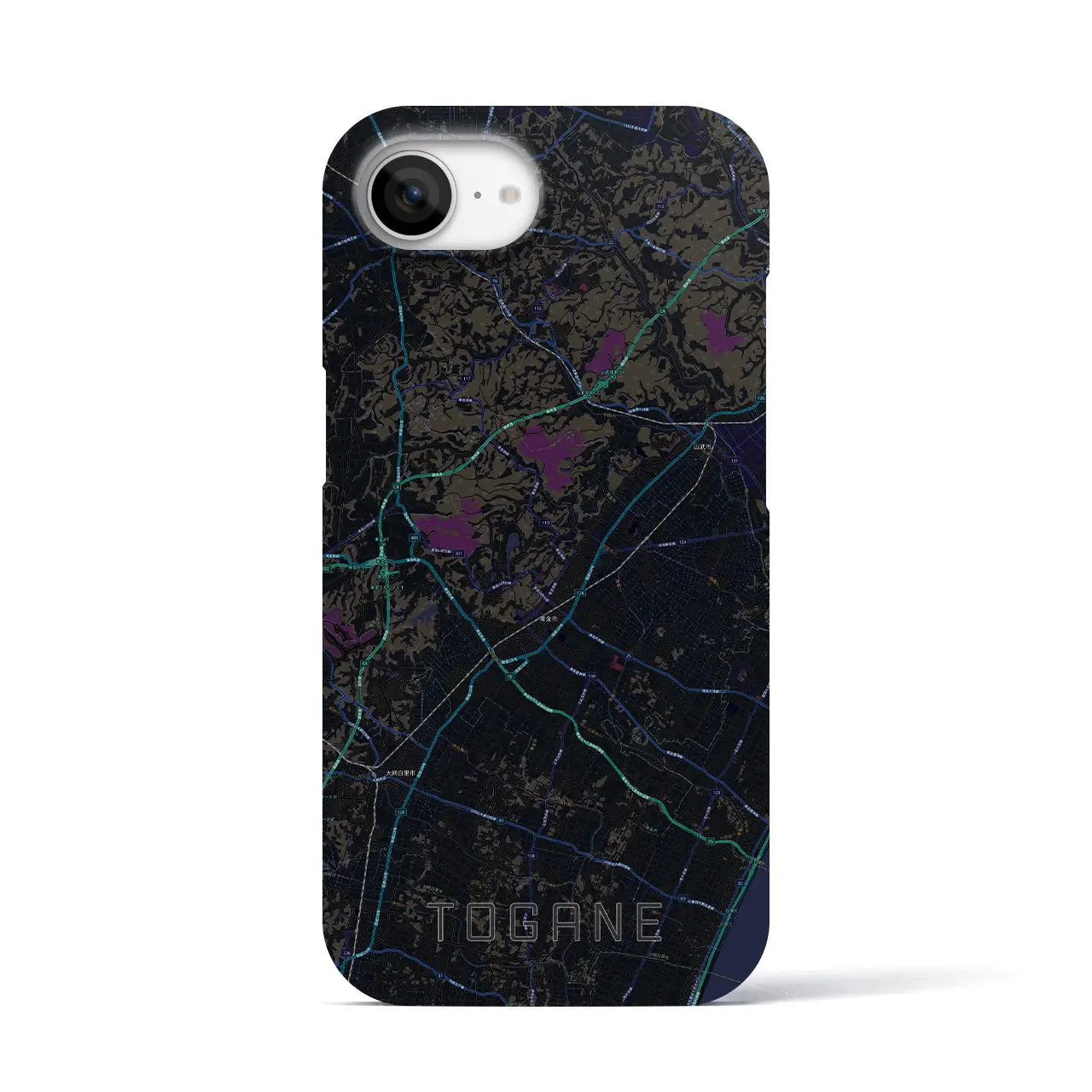 【東金（千葉県）】地図柄iPhoneケース（バックカバータイプ）