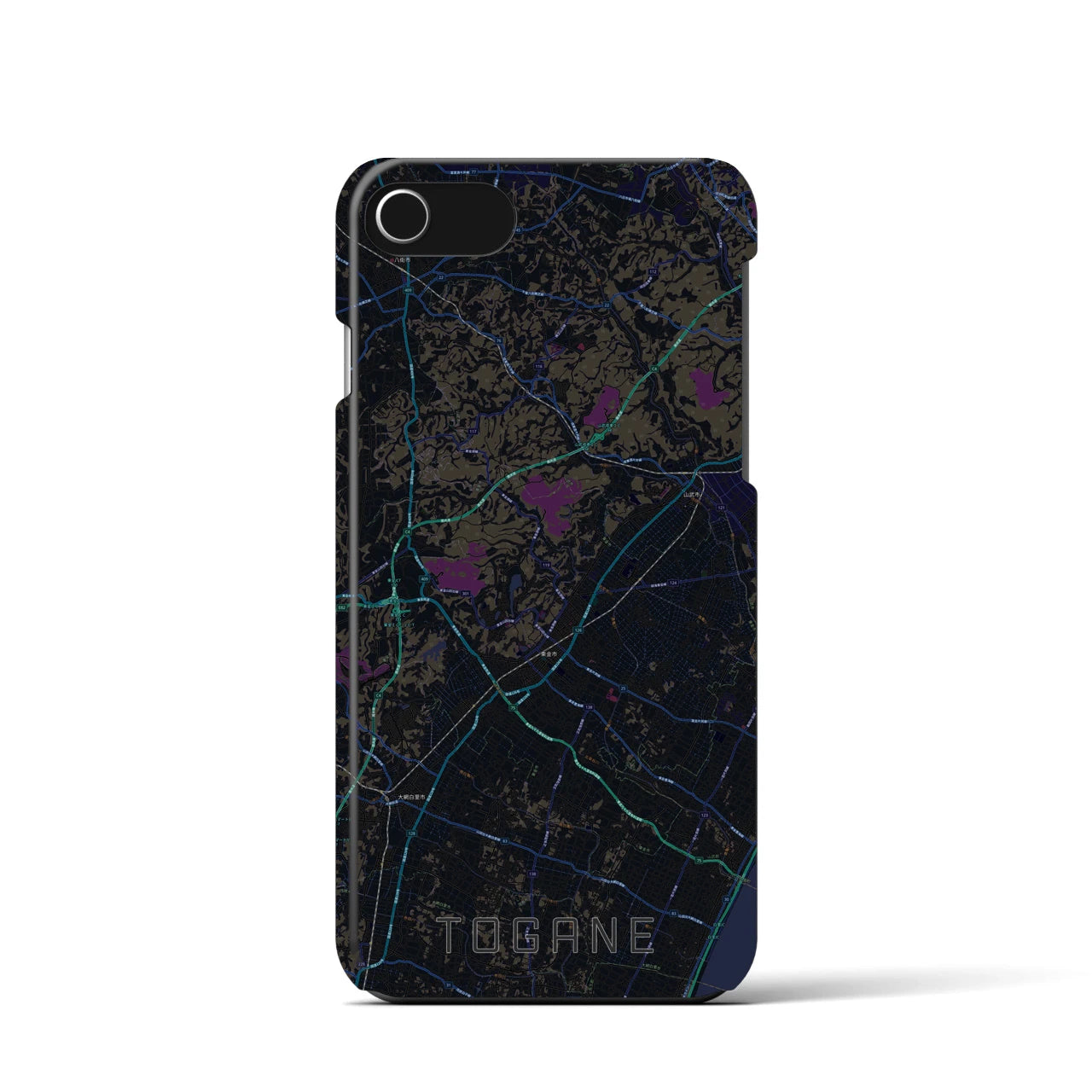 【東金（千葉県）】地図柄iPhoneケース（バックカバータイプ）