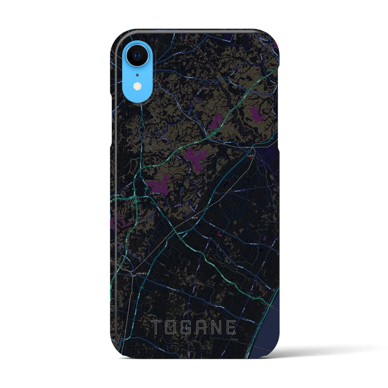 【東金（千葉県）】地図柄iPhoneケース（バックカバータイプ）