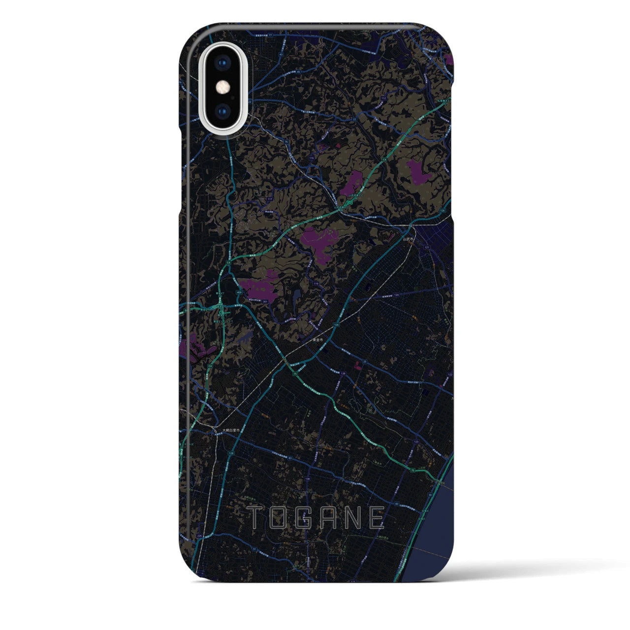 【東金（千葉県）】地図柄iPhoneケース（バックカバータイプ）