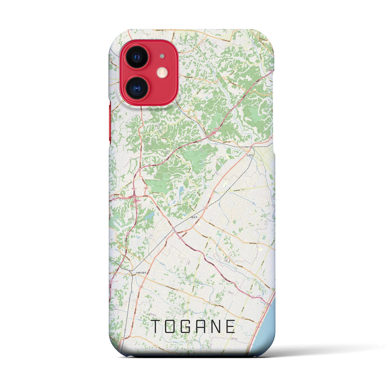 【東金（千葉県）】地図柄iPhoneケース（バックカバータイプ）