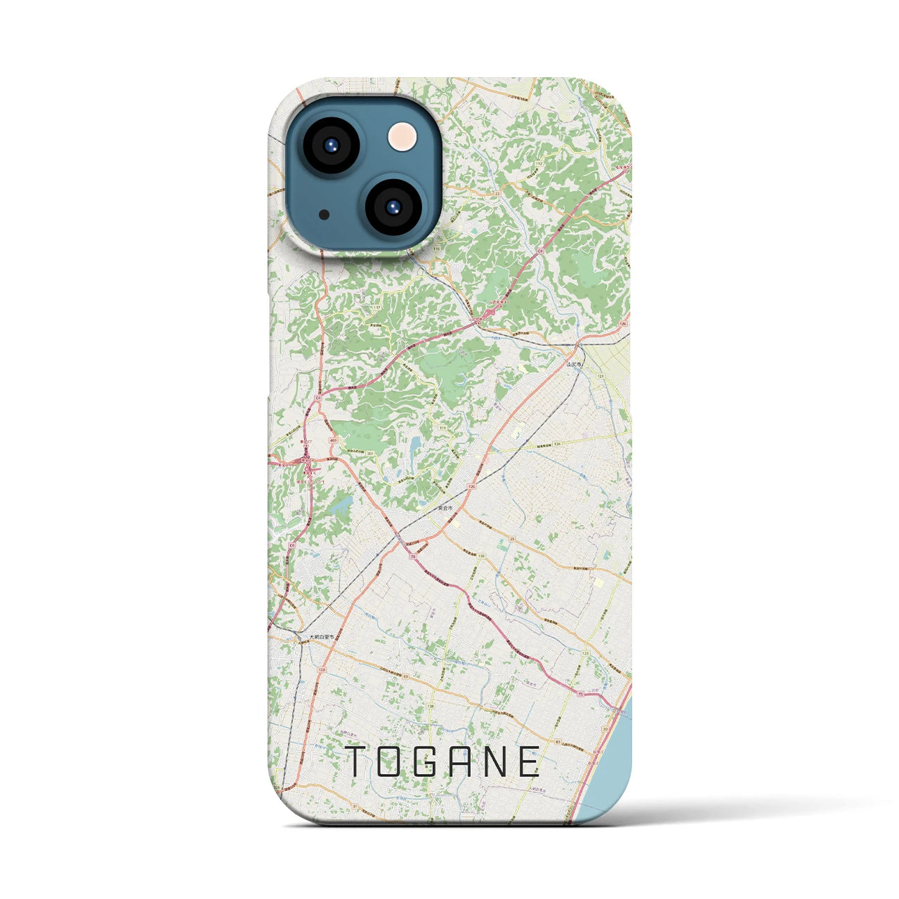 【東金（千葉県）】地図柄iPhoneケース（バックカバータイプ）