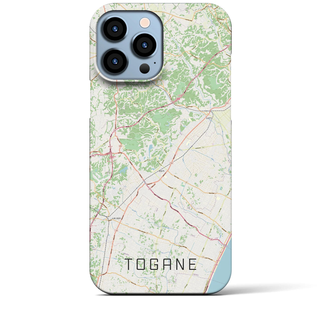 【東金（千葉県）】地図柄iPhoneケース（バックカバータイプ）