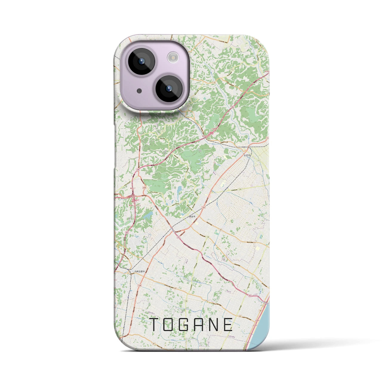 【東金（千葉県）】地図柄iPhoneケース（バックカバータイプ）