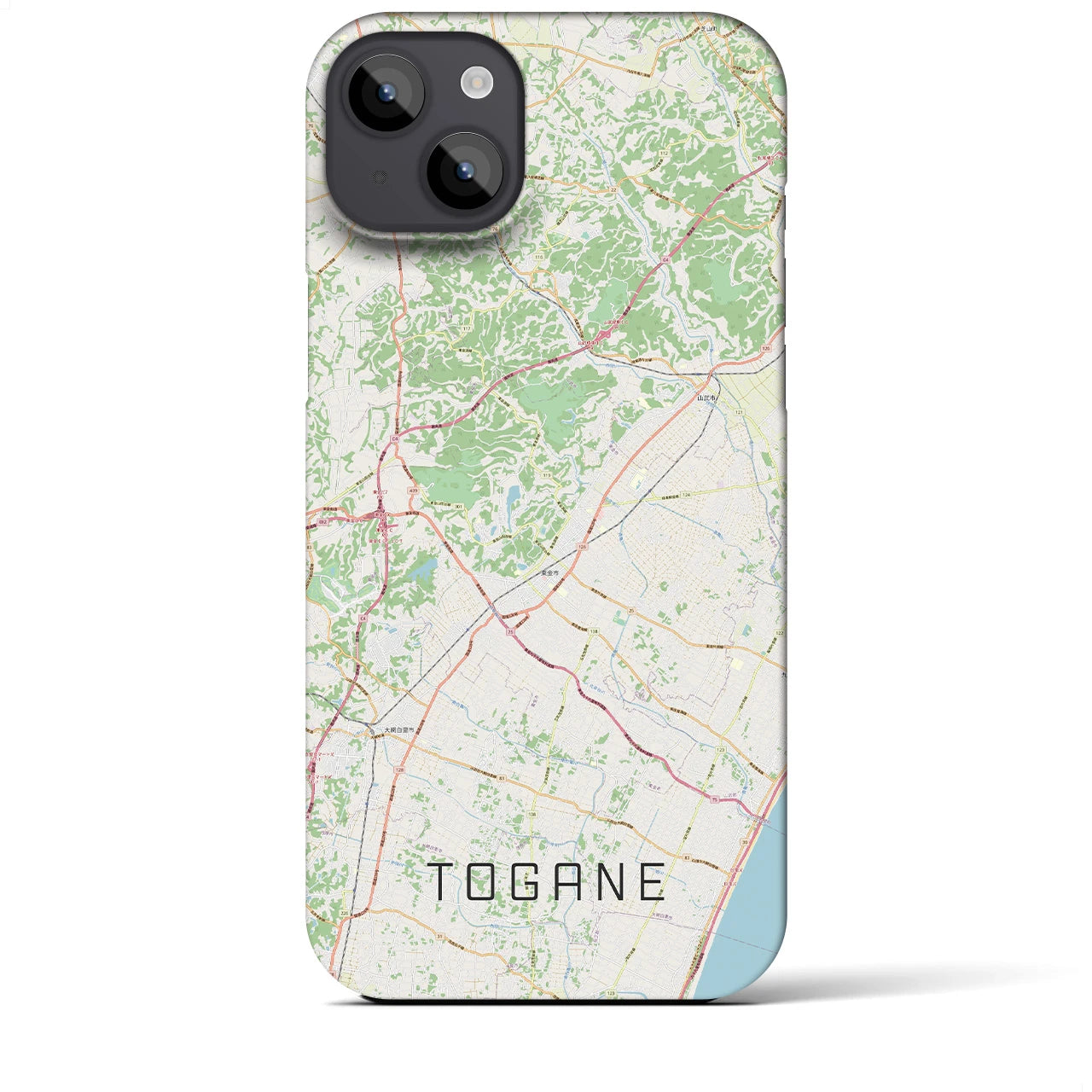 【東金（千葉県）】地図柄iPhoneケース（バックカバータイプ）