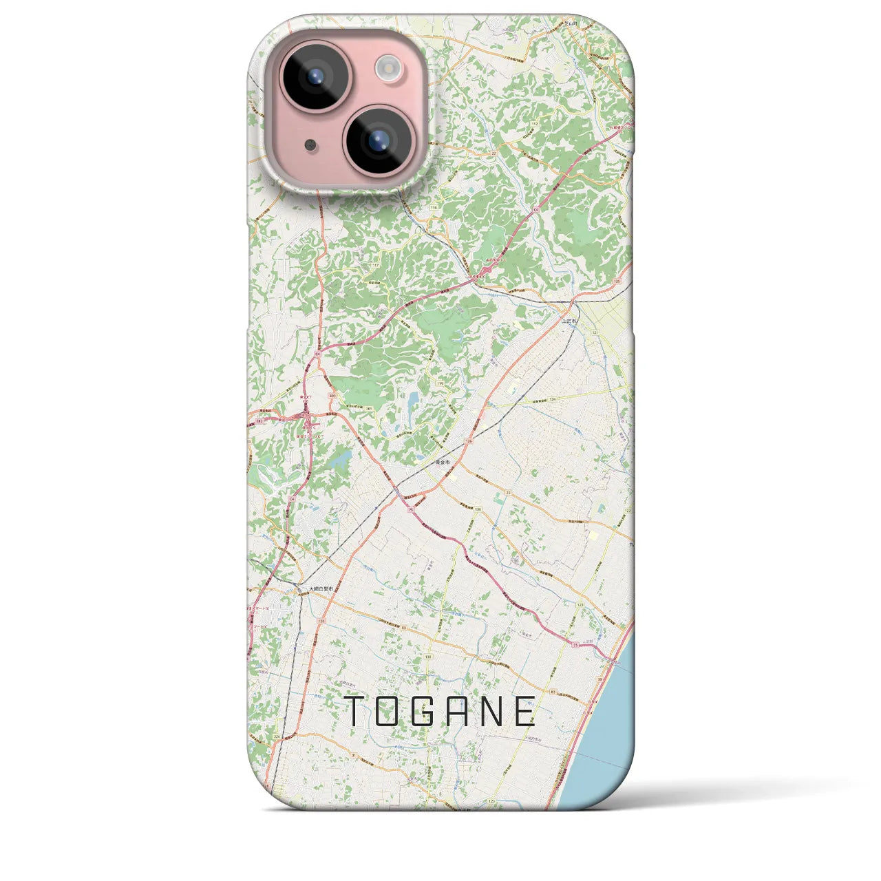 【東金（千葉県）】地図柄iPhoneケース（バックカバータイプ）