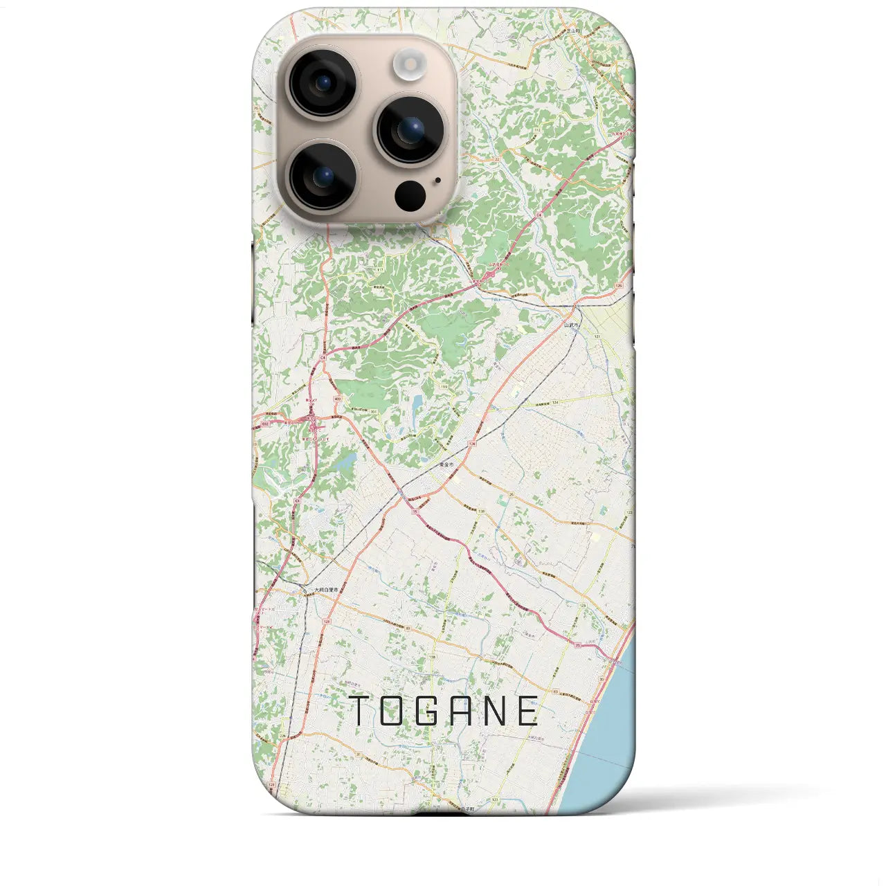 【東金（千葉県）】地図柄iPhoneケース（バックカバータイプ）