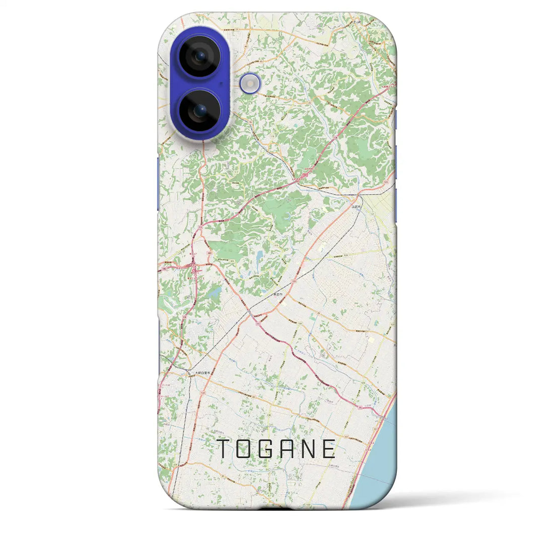 【東金（千葉県）】地図柄iPhoneケース（バックカバータイプ）ナチュラル・iPhone 16 Pro Max 用