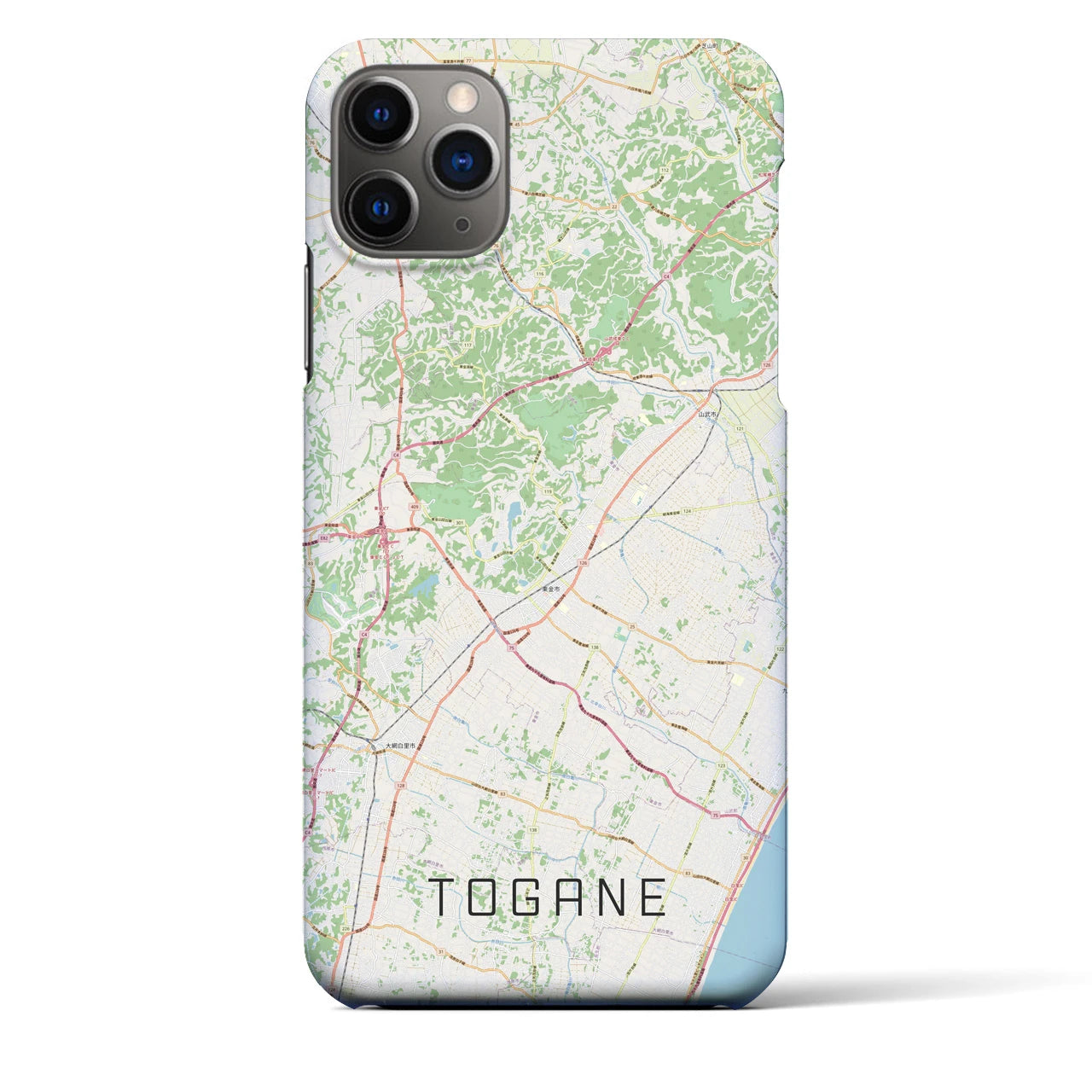 【東金（千葉県）】地図柄iPhoneケース（バックカバータイプ）