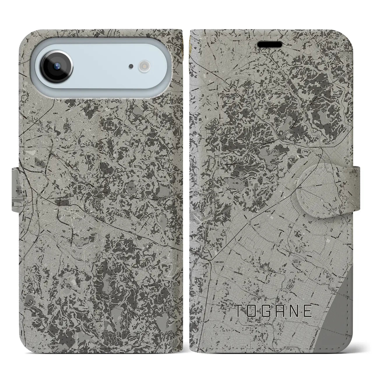 【東金（千葉県）】地図柄iPhoneケース（手帳タイプ）