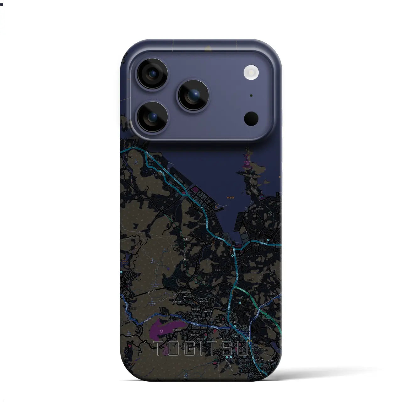 【時津（長崎県）】地図柄iPhoneケース（バックカバータイプ）