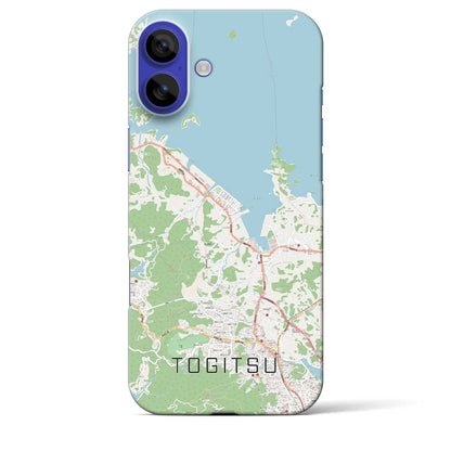 【時津（長崎県）】地図柄iPhoneケース（バックカバータイプ）ナチュラル・iPhone 16 Pro Max 用