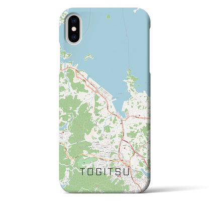 【時津（長崎県）】地図柄iPhoneケース（バックカバータイプ）