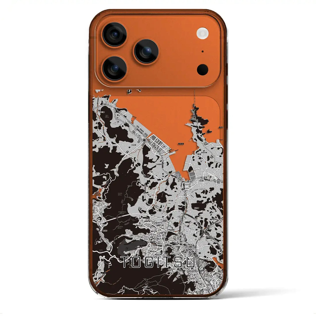 【時津(長崎県)】地図柄iPhoneケース(クリアタイプ)