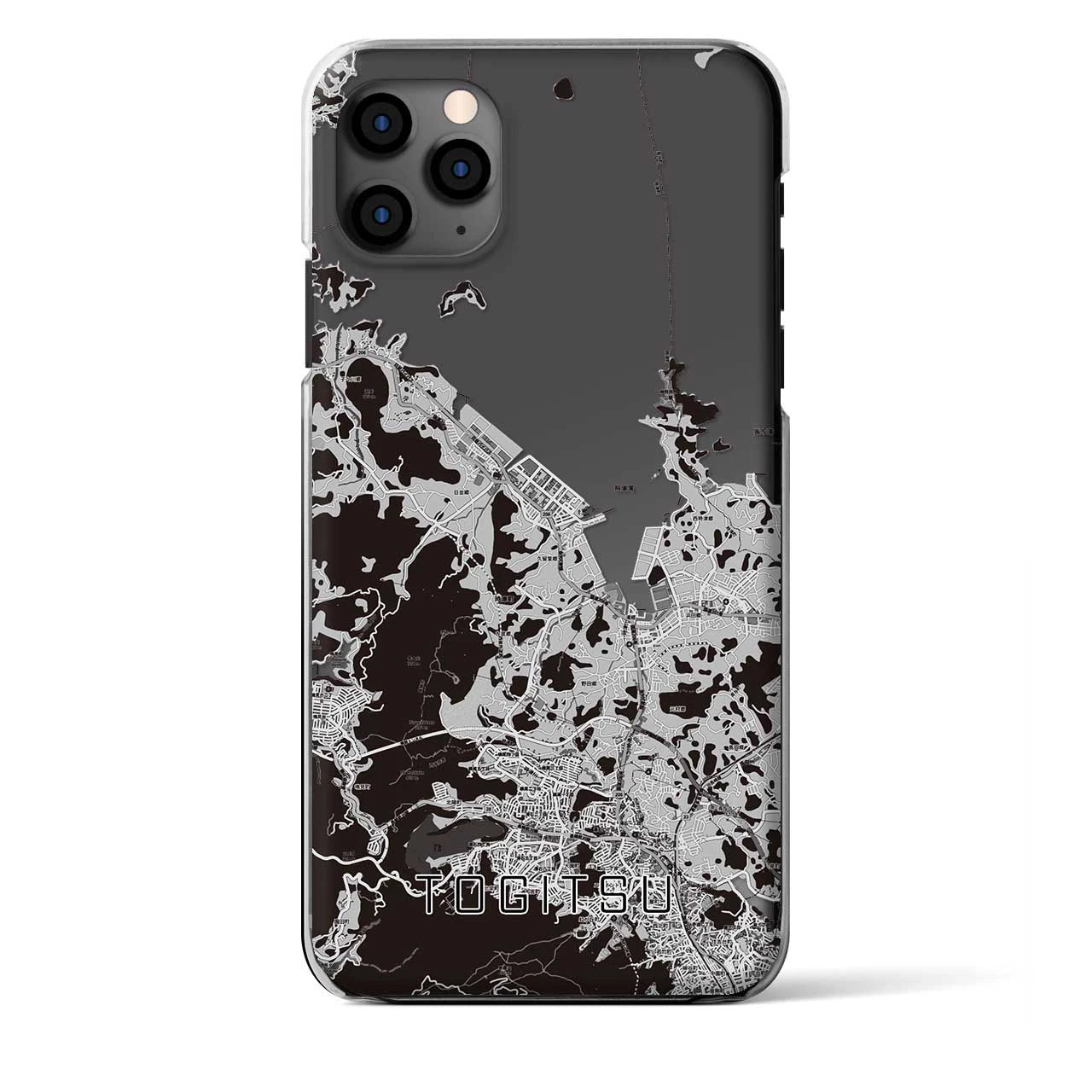 【時津（長崎県）】地図柄iPhoneケース（クリアタイプ）