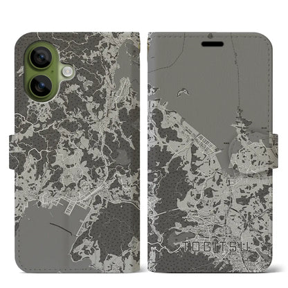 【時津（長崎県）】地図柄iPhoneケース（手帳タイプ）