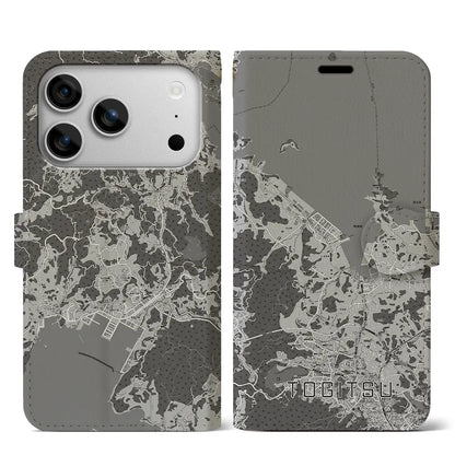 【時津（長崎県）】地図柄iPhoneケース（手帳タイプ）