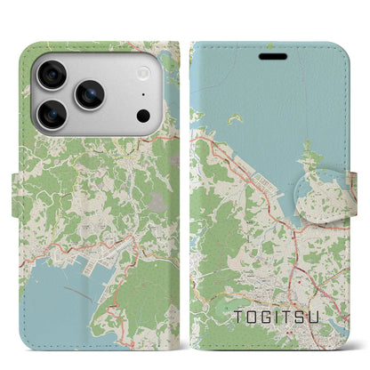 【時津（長崎県）】地図柄iPhoneケース（手帳タイプ）