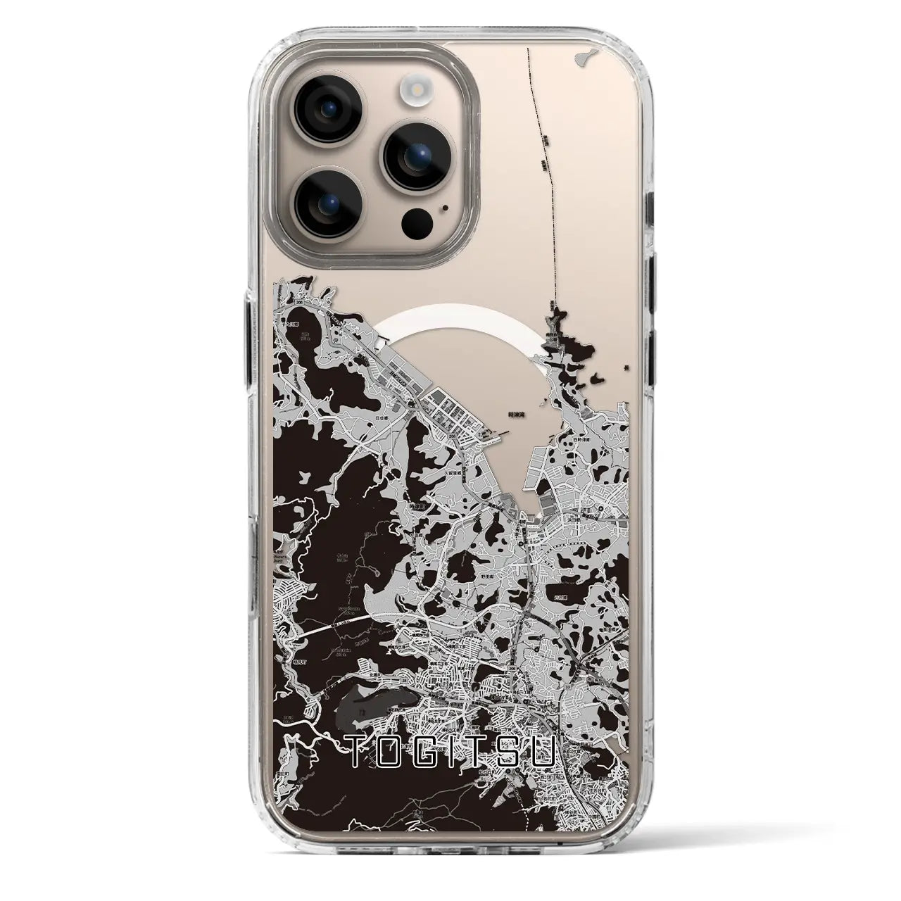 【時津（長崎県）】地図柄iPhoneケース（MagSafeタイプ）