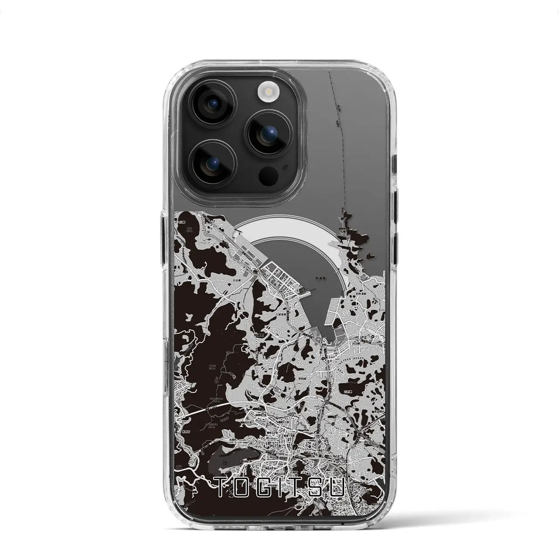 【時津(長崎県)】地図柄iPhoneケース(MagSafeタイプ)