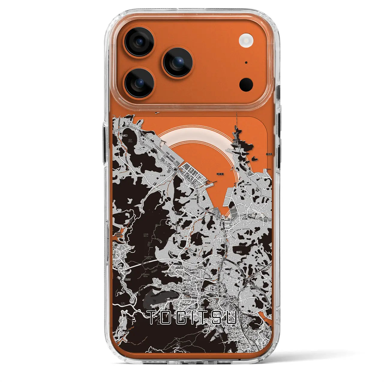 【時津（長崎県）】地図柄iPhoneケース（MagSafeタイプ）