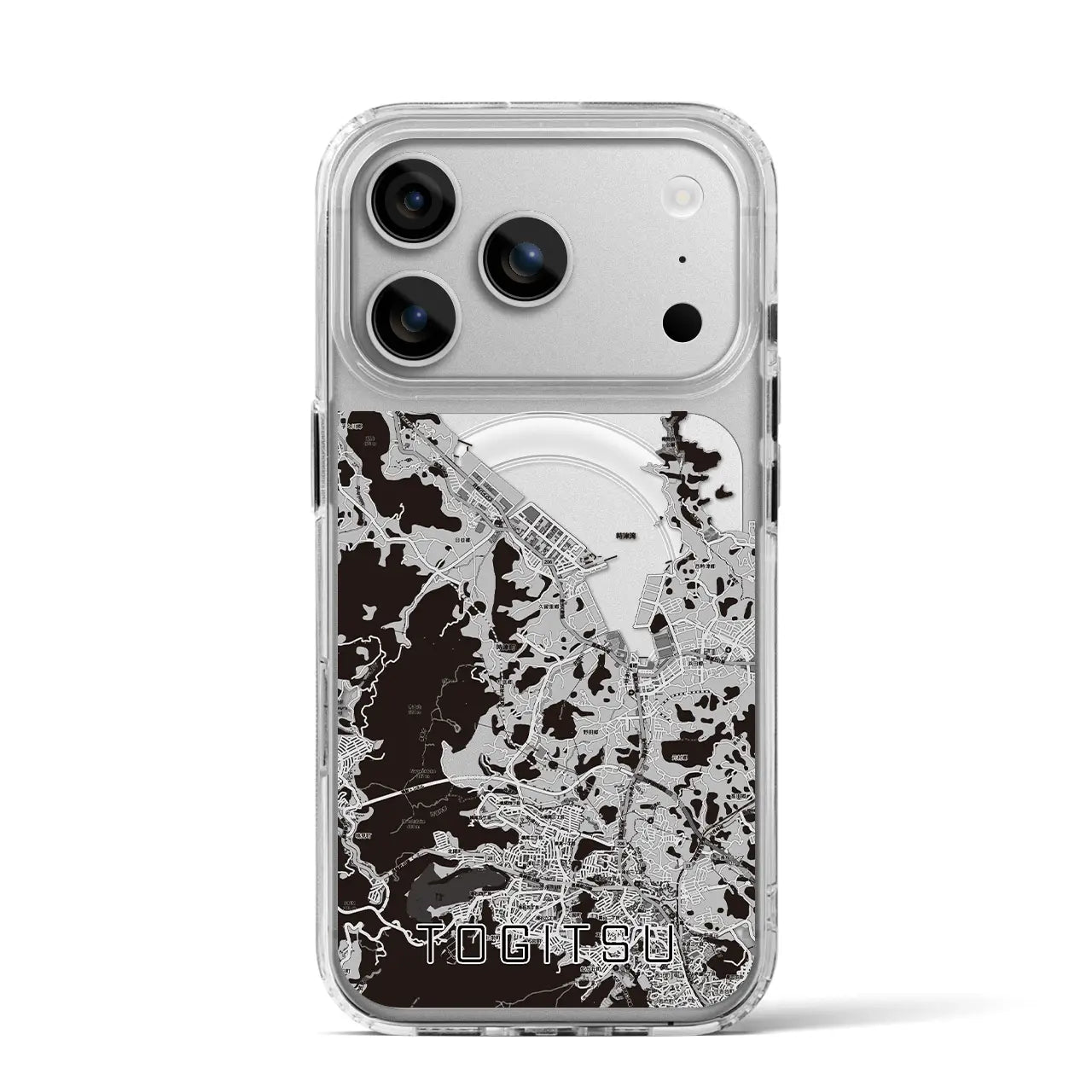 【時津（長崎県）】地図柄iPhoneケース（MagSafeタイプ）