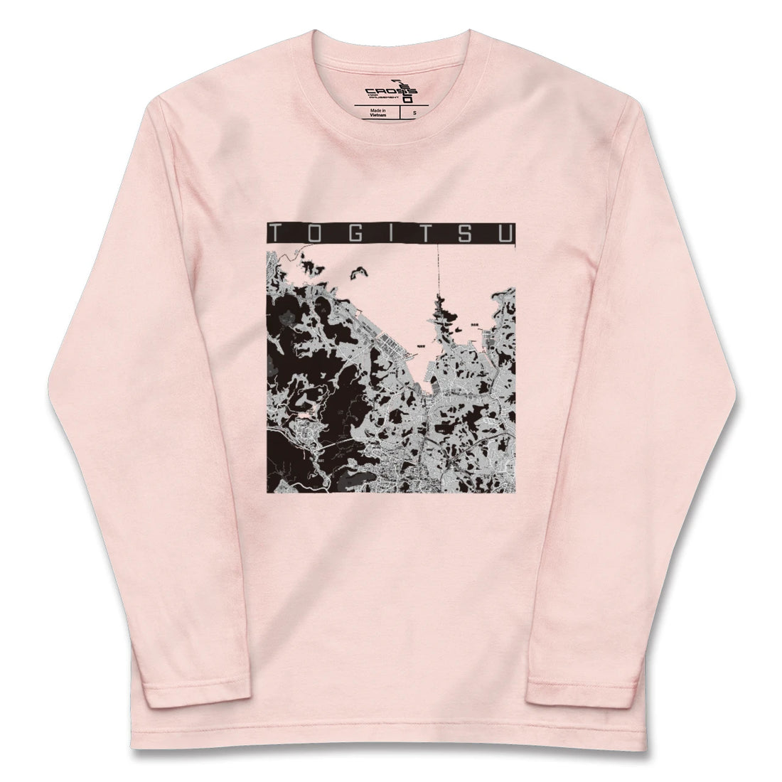 【時津（長崎県）】地図柄ロングスリーブTシャツ