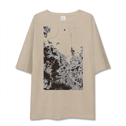 【時津（長崎県）】地図柄ビッグシルエットTシャツ