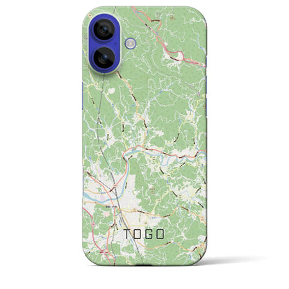 【東郷（鹿児島県）】地図柄iPhoneケース（バックカバータイプ）ブラック・iPhone 16 Pro Max 用