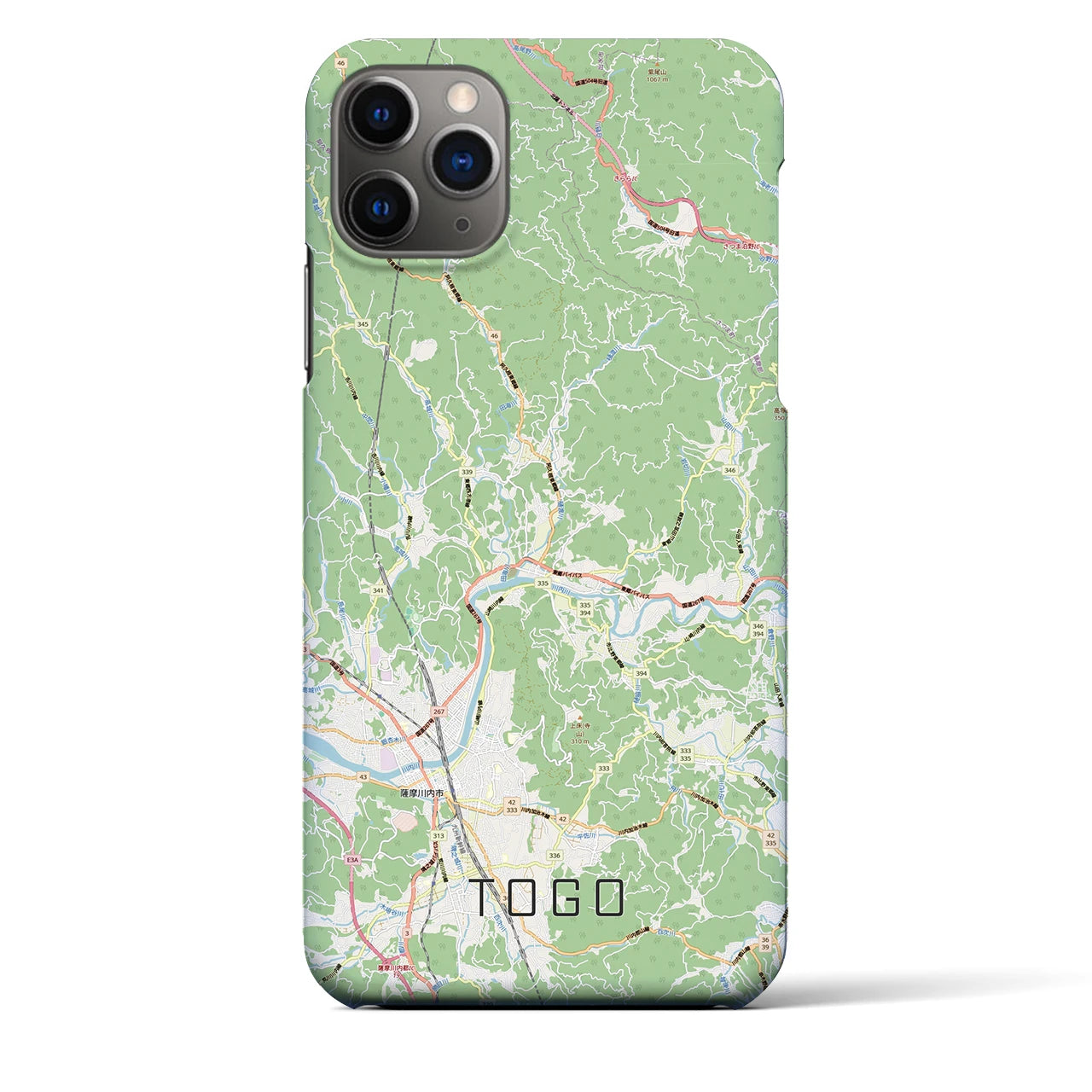 【東郷（鹿児島県）】地図柄iPhoneケース（バックカバータイプ）