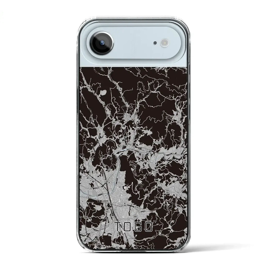 【東郷(鹿児島県)】地図柄iPhoneケース(クリアタイプ)モノトーン・iPhone 17 Pro Max 用