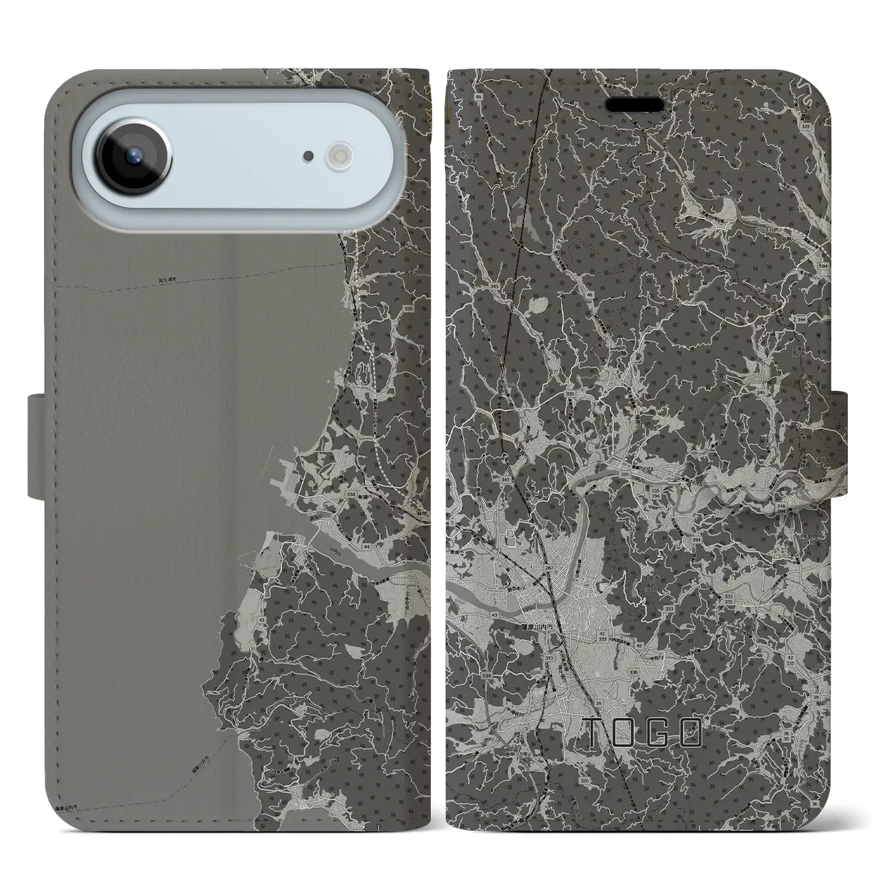 【東郷（鹿児島県）】地図柄iPhoneケース（手帳タイプ）