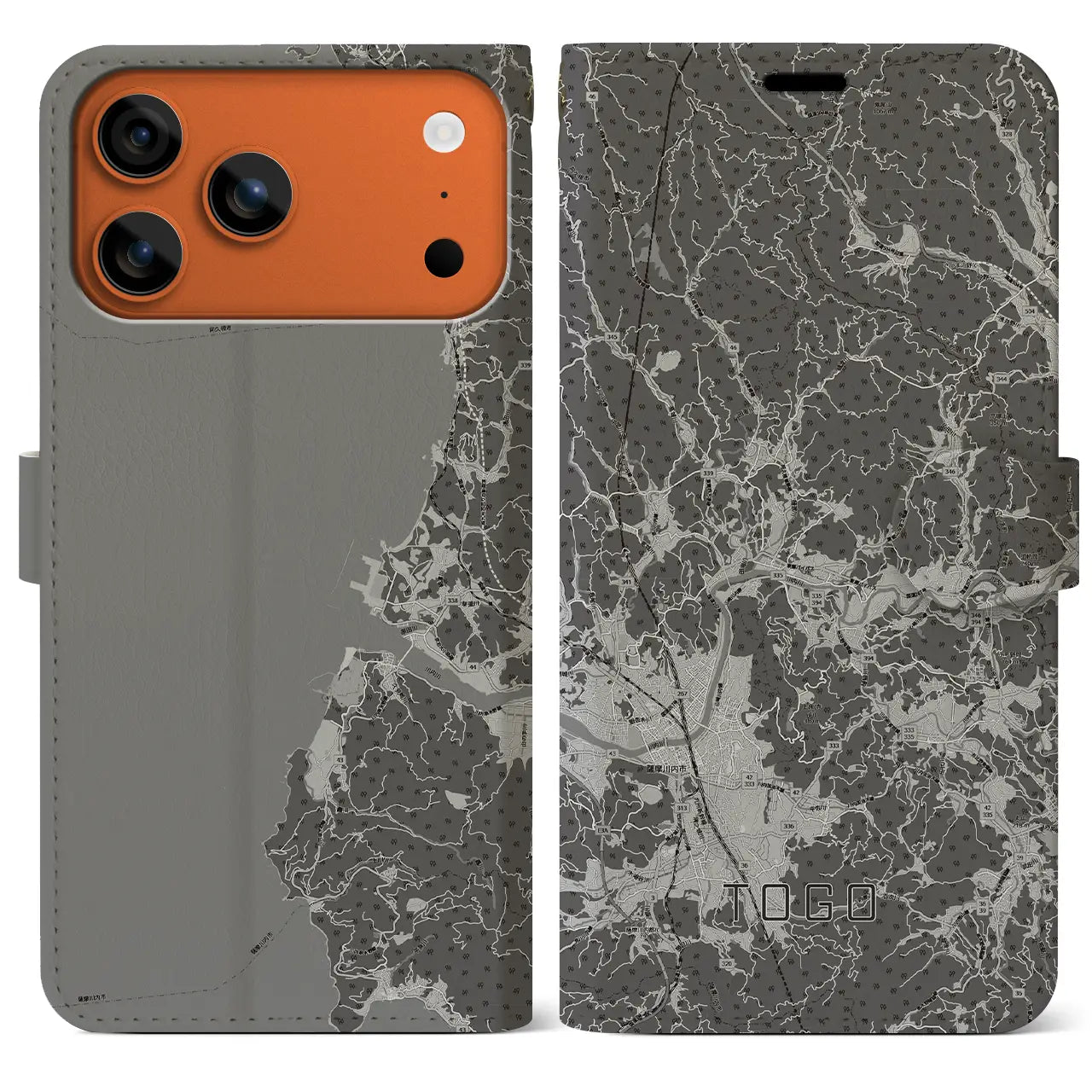 【東郷（鹿児島県）】地図柄iPhoneケース（手帳タイプ）